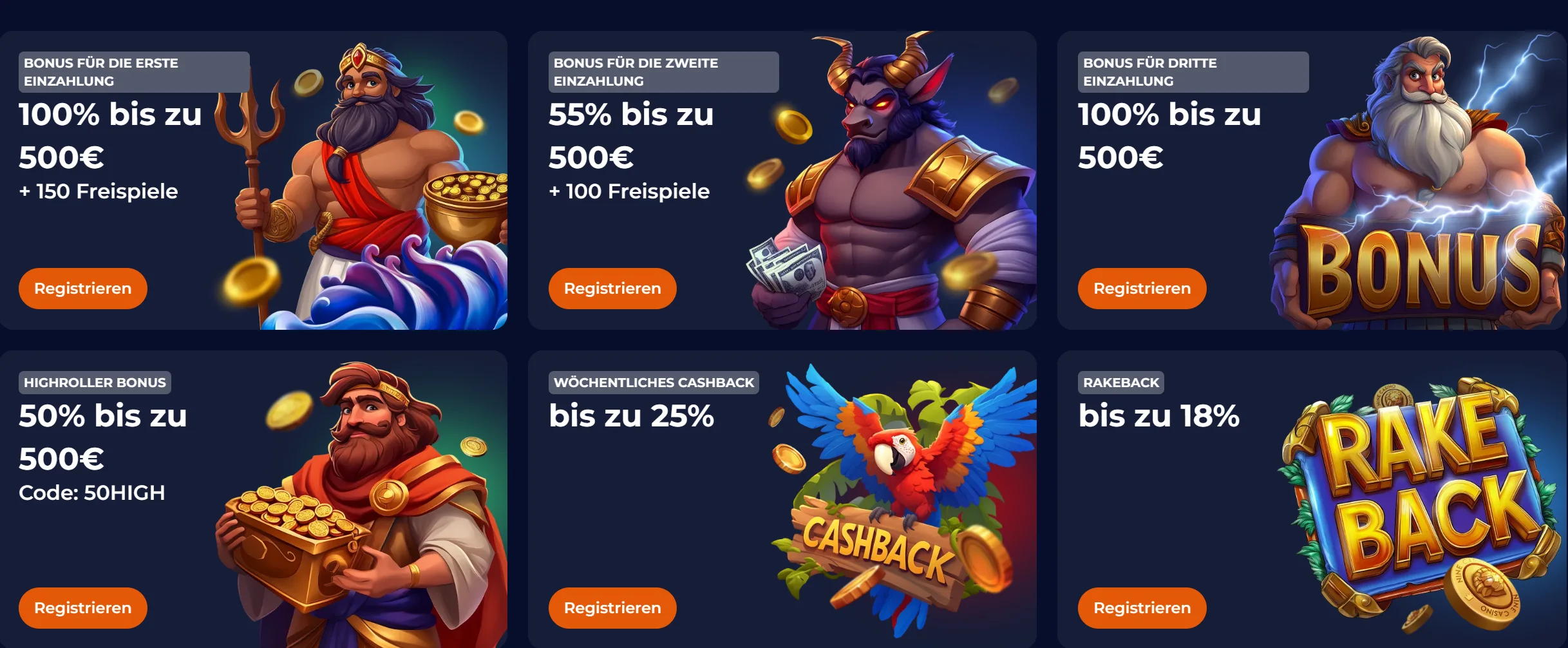 Übersicht zu NineCasino Promo Codes und Boni