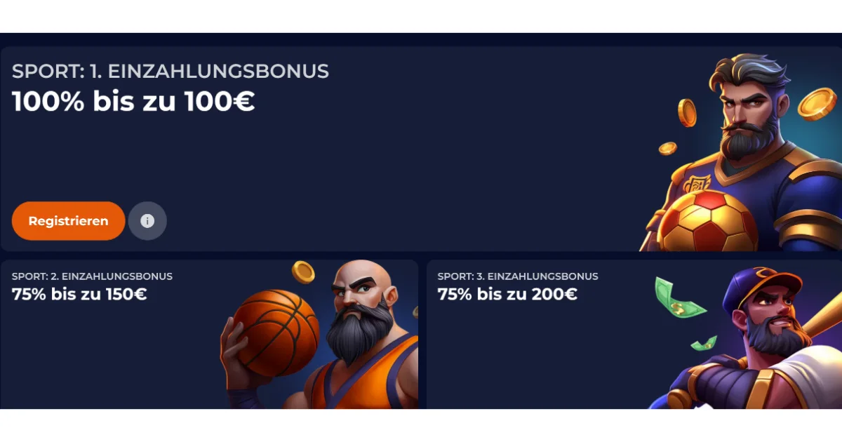 Sport-Willkommensbonus über drei Einzahlungen