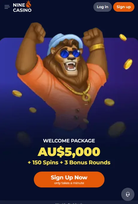 NineCasino mobile games and sports interface