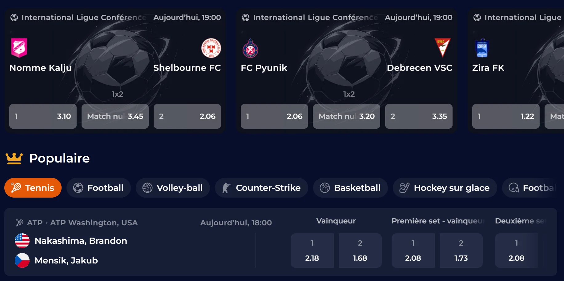 Coupon de pari et cotes