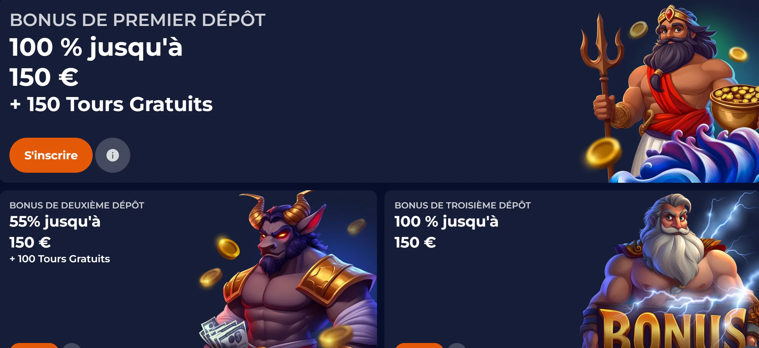 Bonus et codes promotionnels NineCasino