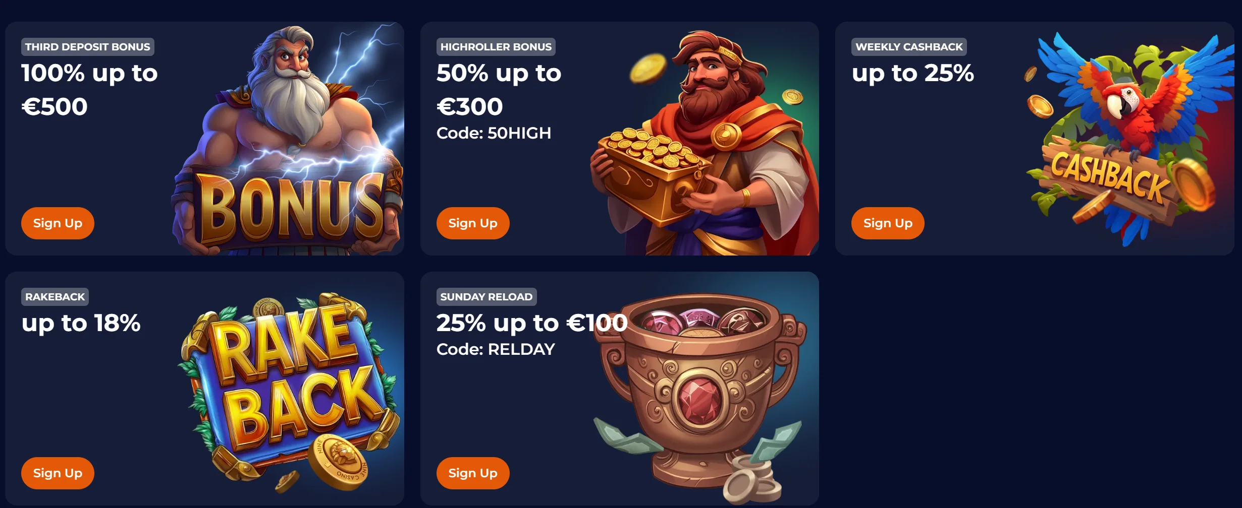NineCasino promotion code details