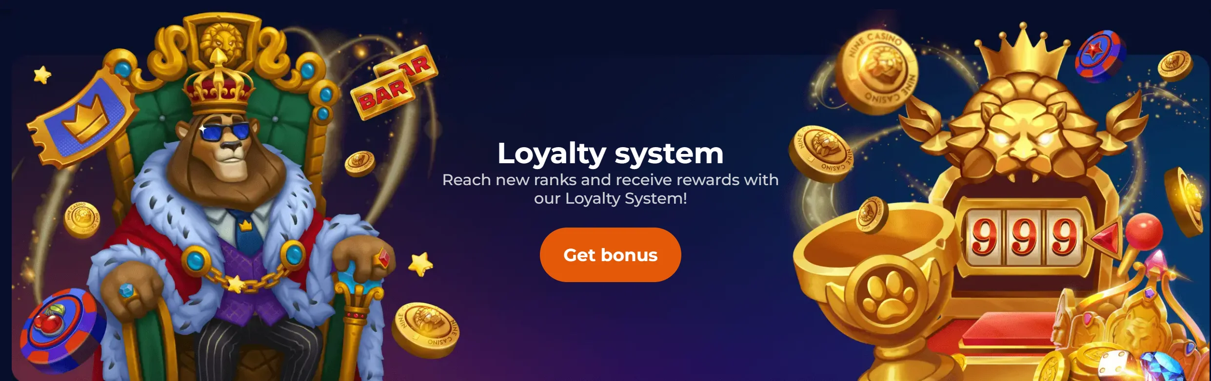 NineCasino promotions and cashback rewards