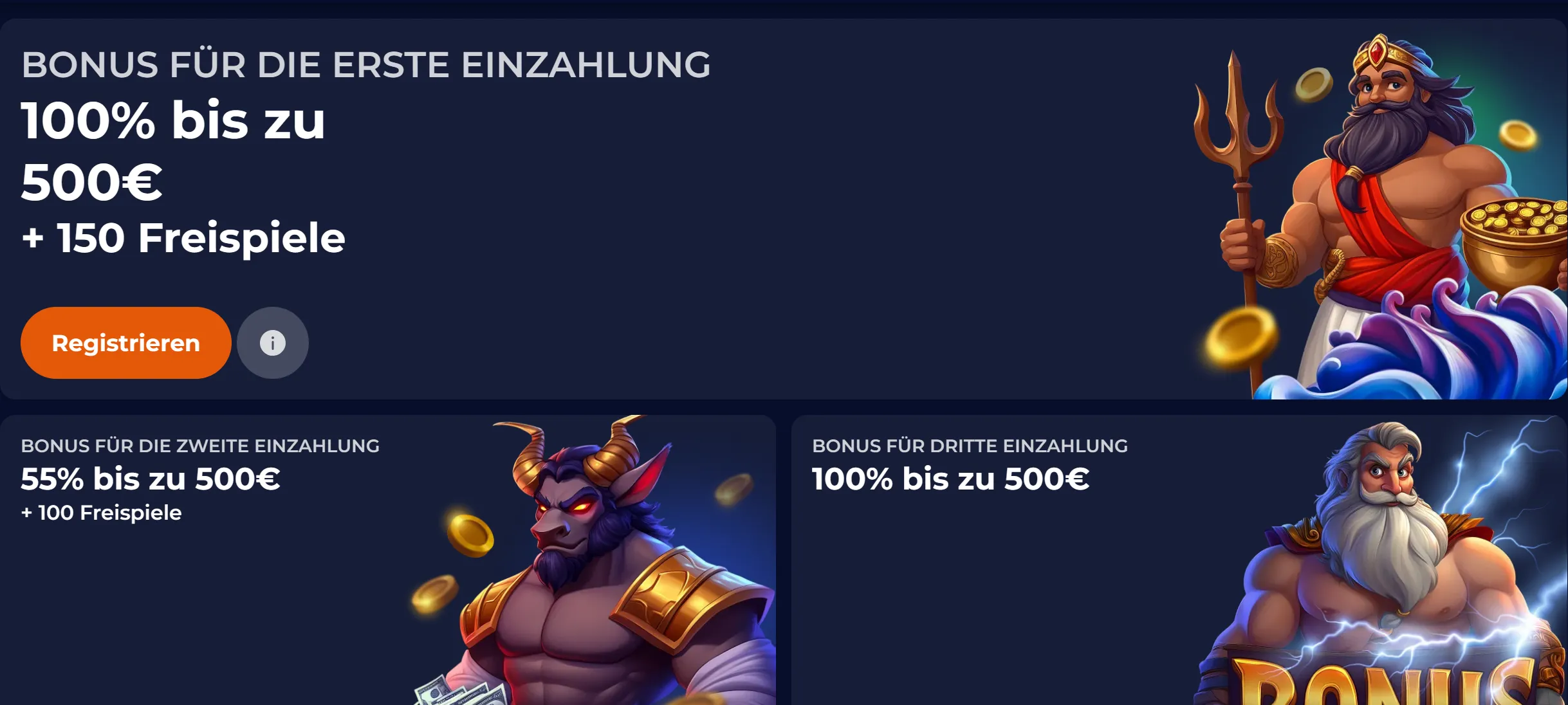 Willkommensangebot mit Einzahlungen und Freispielen