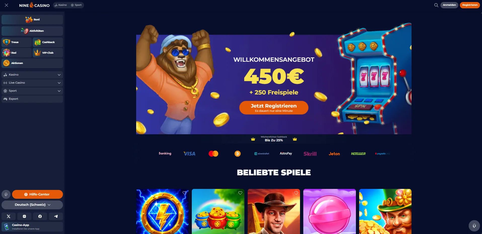 NineCasino Review Übersicht