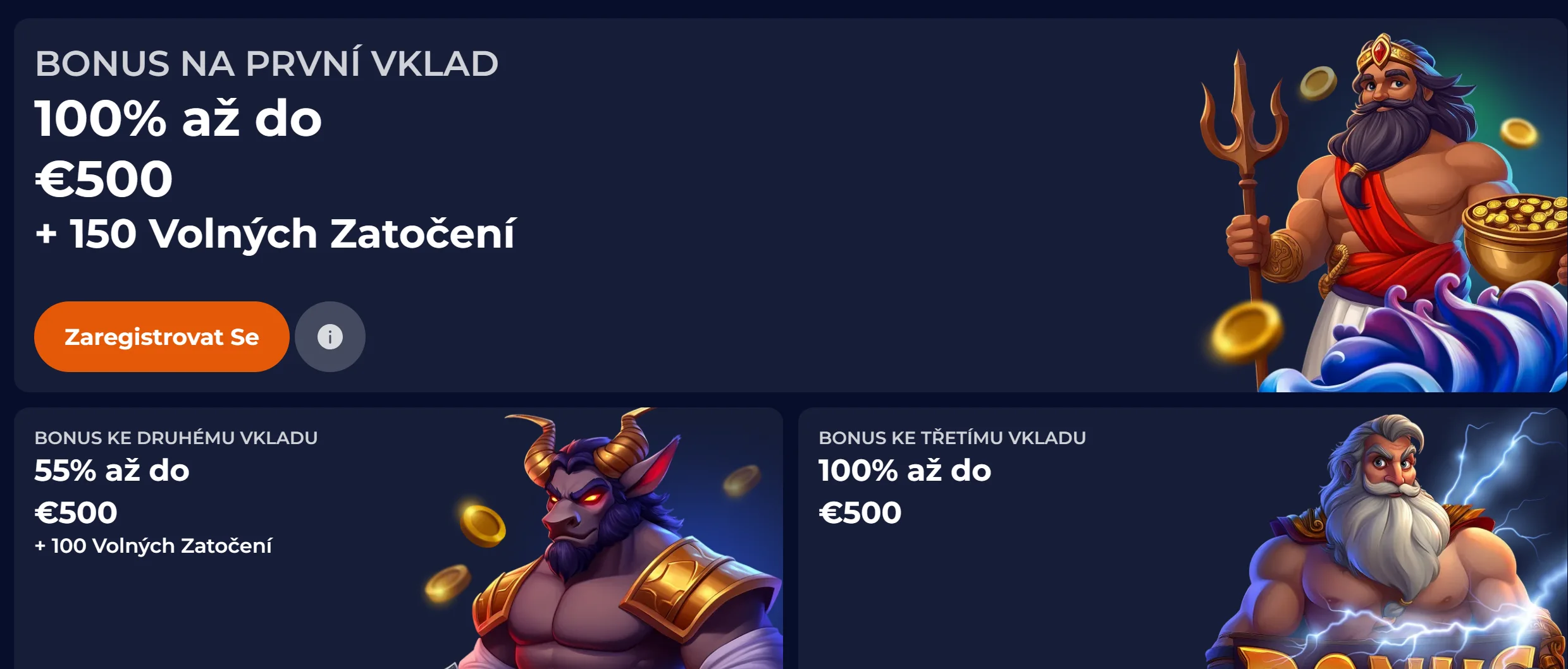 Uvítací nabídka NineCasino s bonusy a free spiny