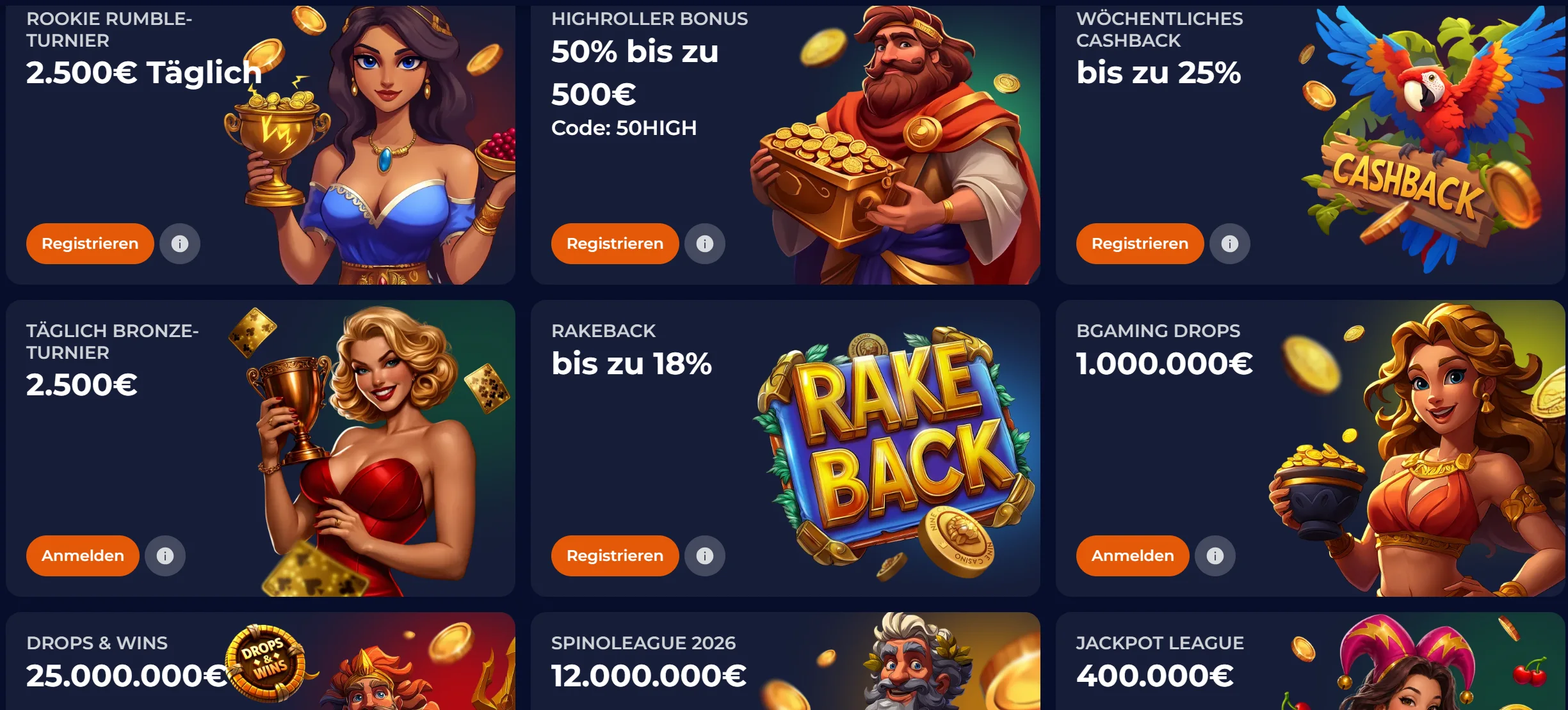 Einlösung von NineCasino Promo Codes