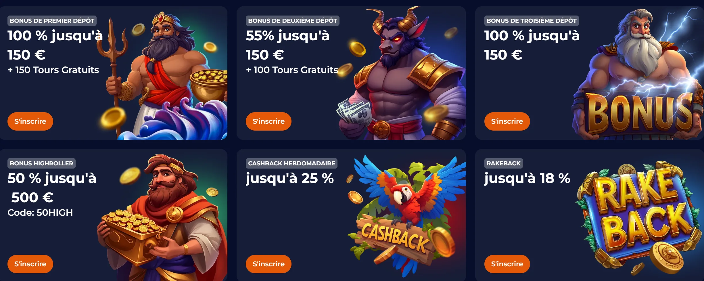 Classements et tournois NineCasino