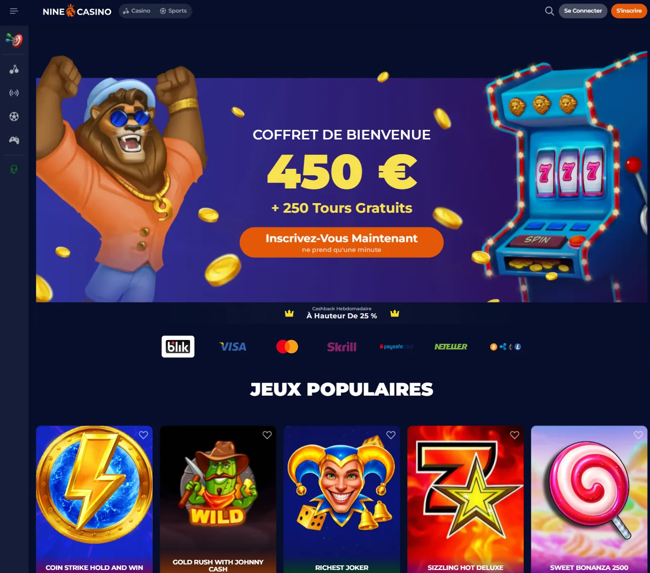 Présentation de NineCasino