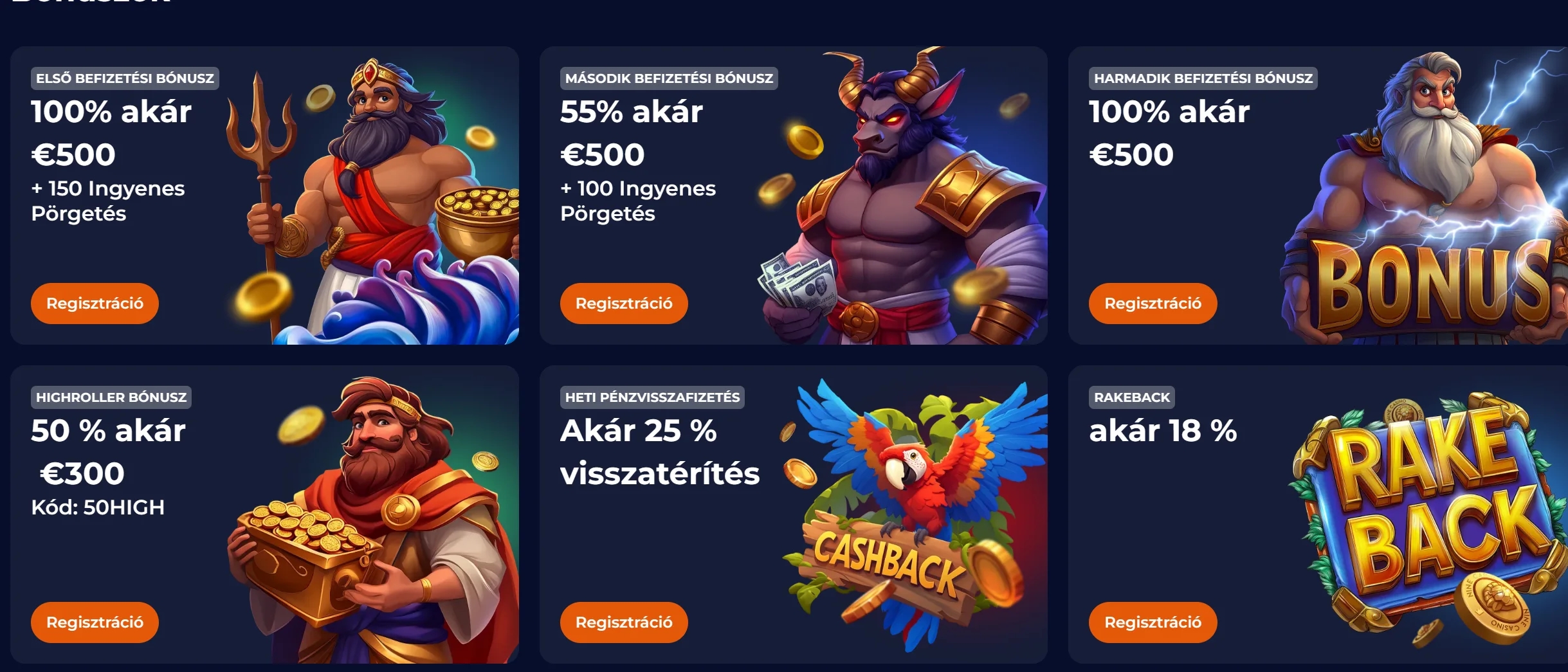 Kaszinóversenyek és díjalapok