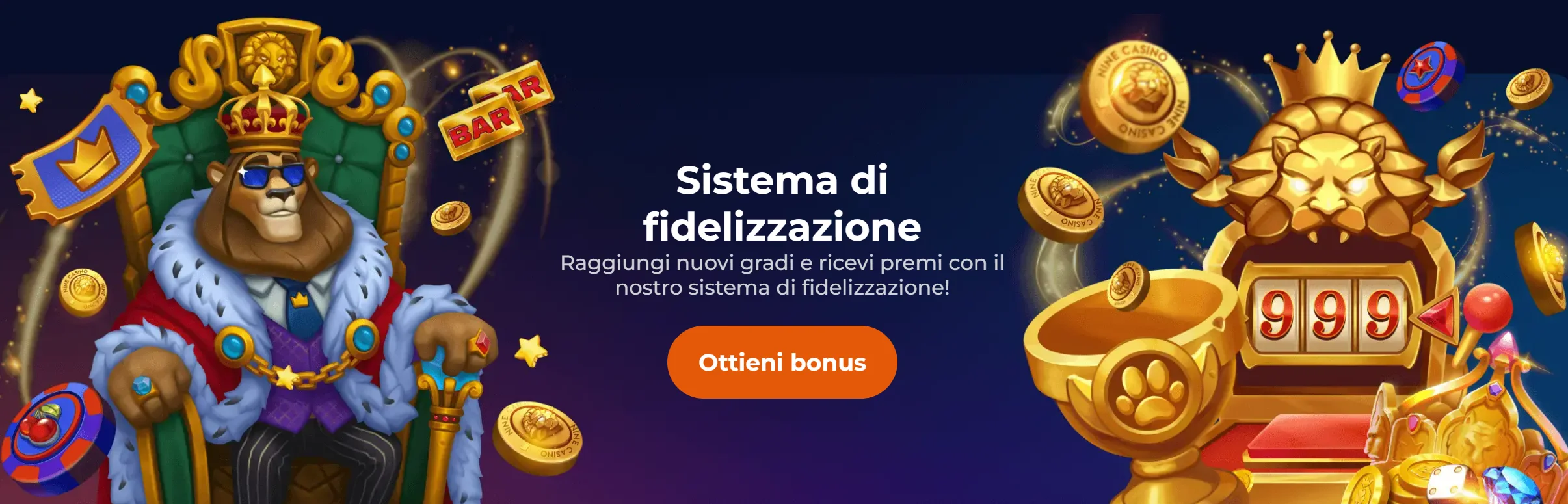 Promozioni e cashback disponibili su NineCasino