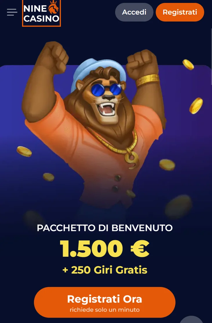 Esperienza mobile NineCasino