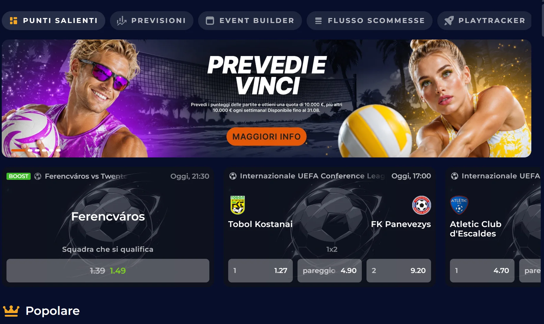 Quote e selezioni per le scommesse sportive