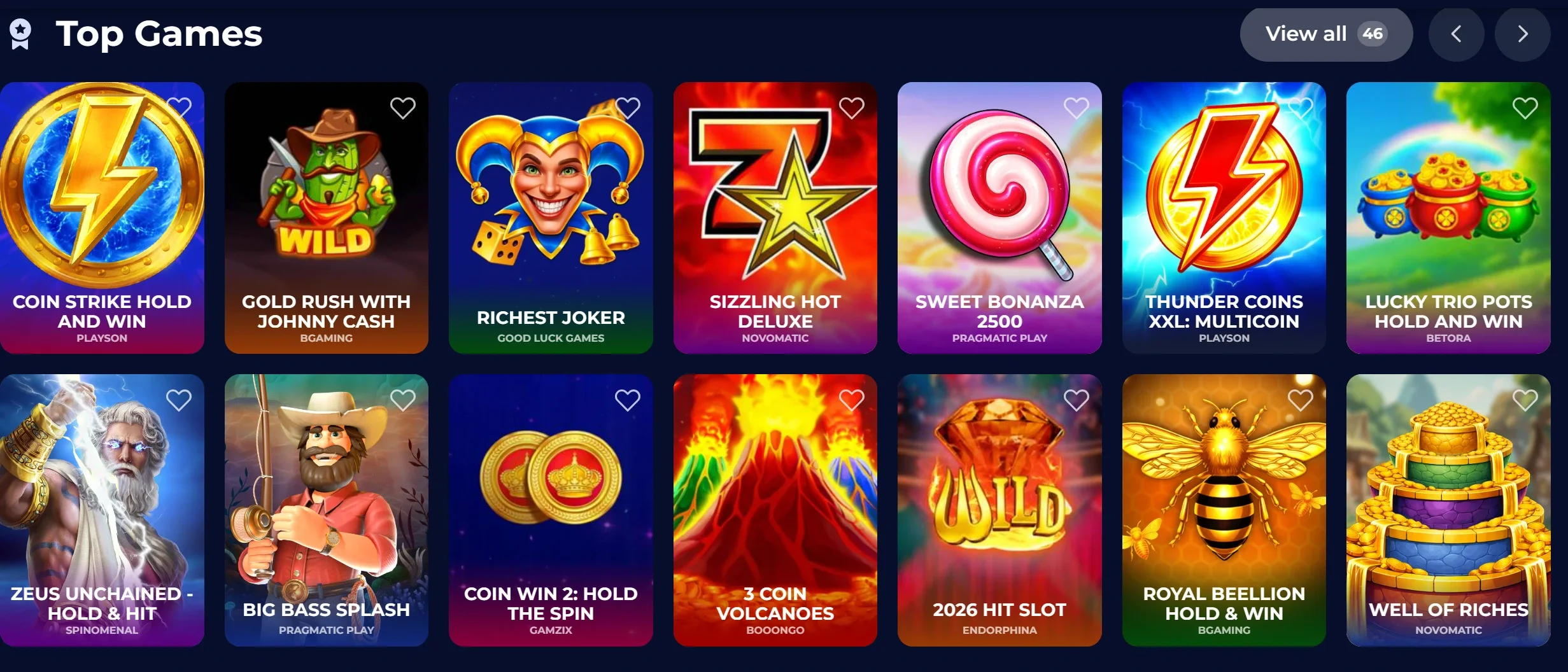 Casino spellen bij NineCasino