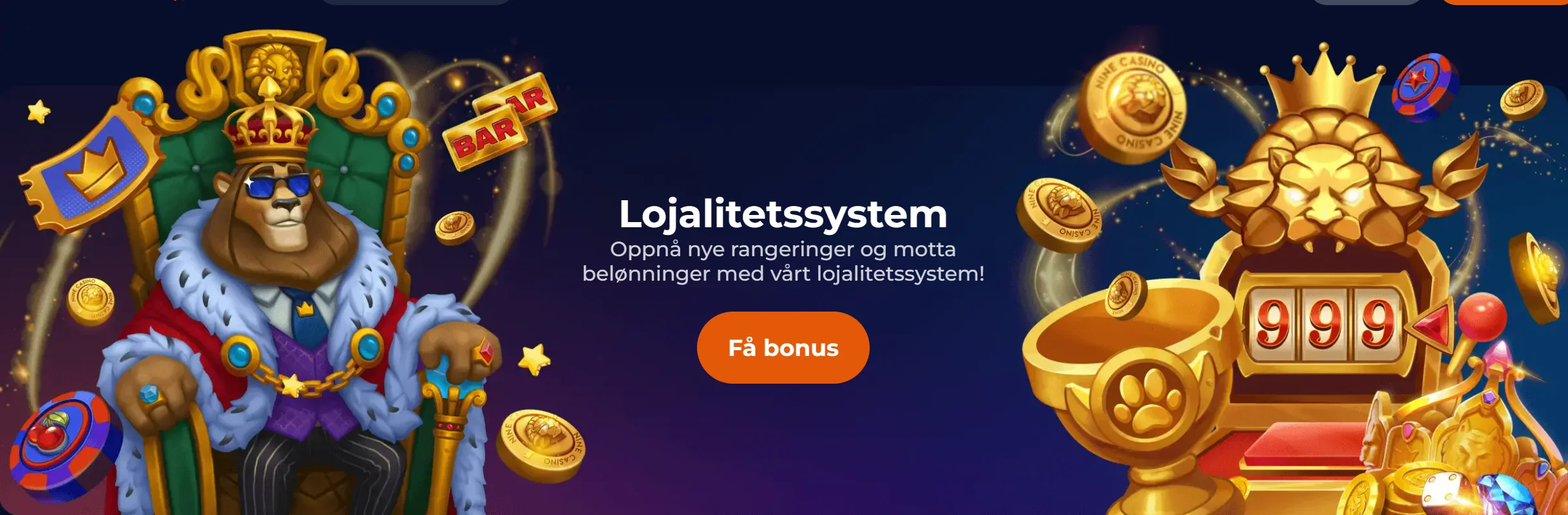 NineCasino cashback, reloads og kampanjer