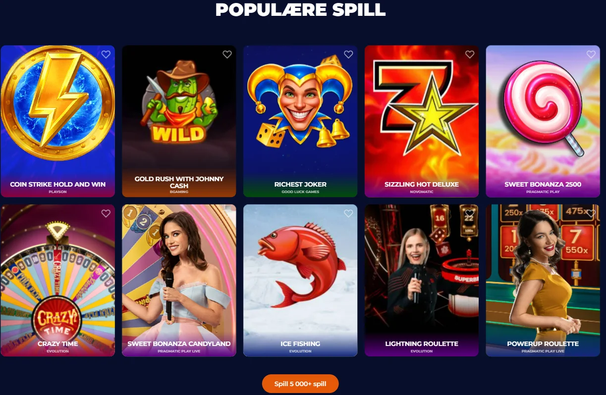 NineCasino med spill og bonuser
