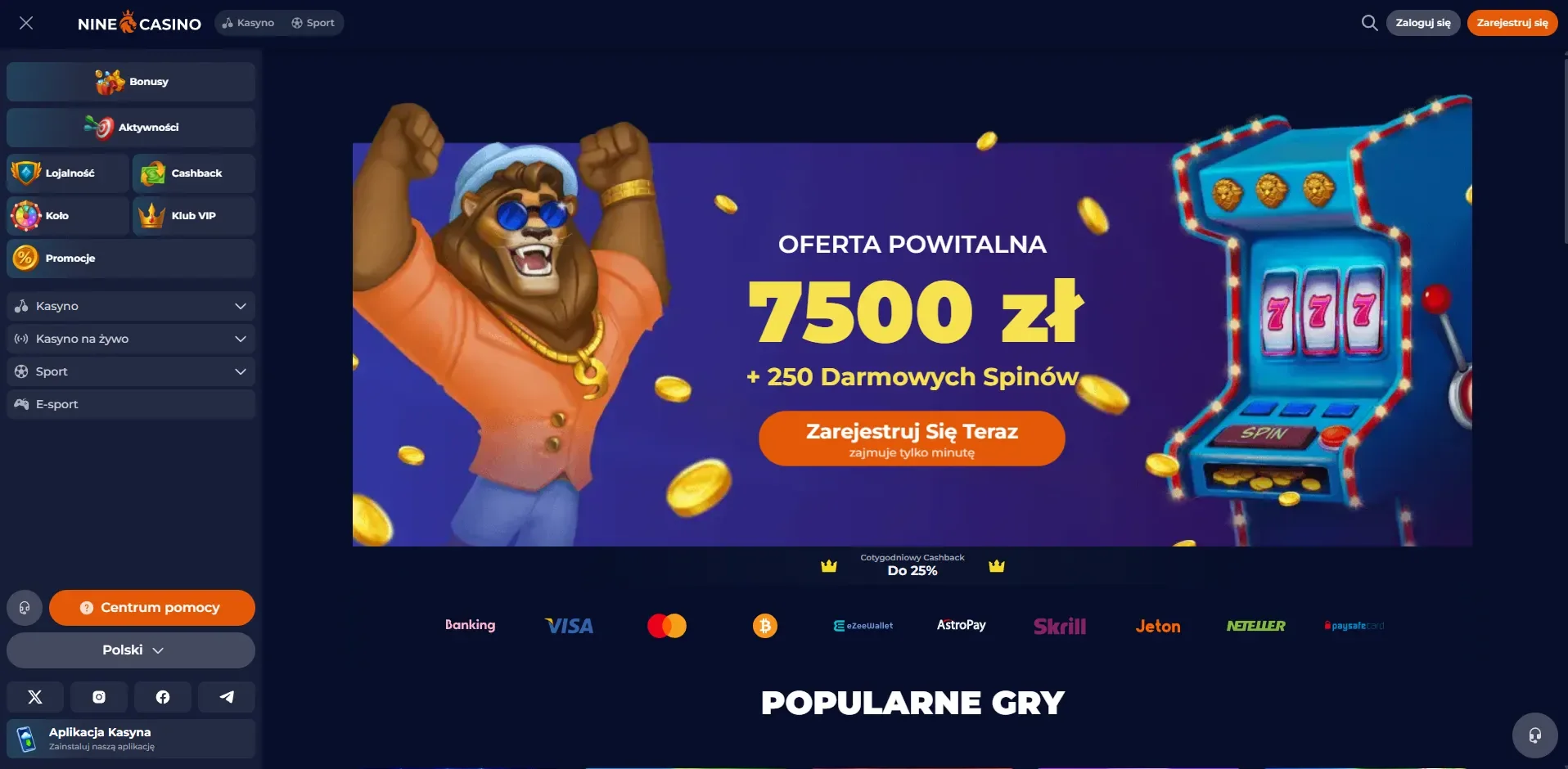 Recenzja NineCasino online