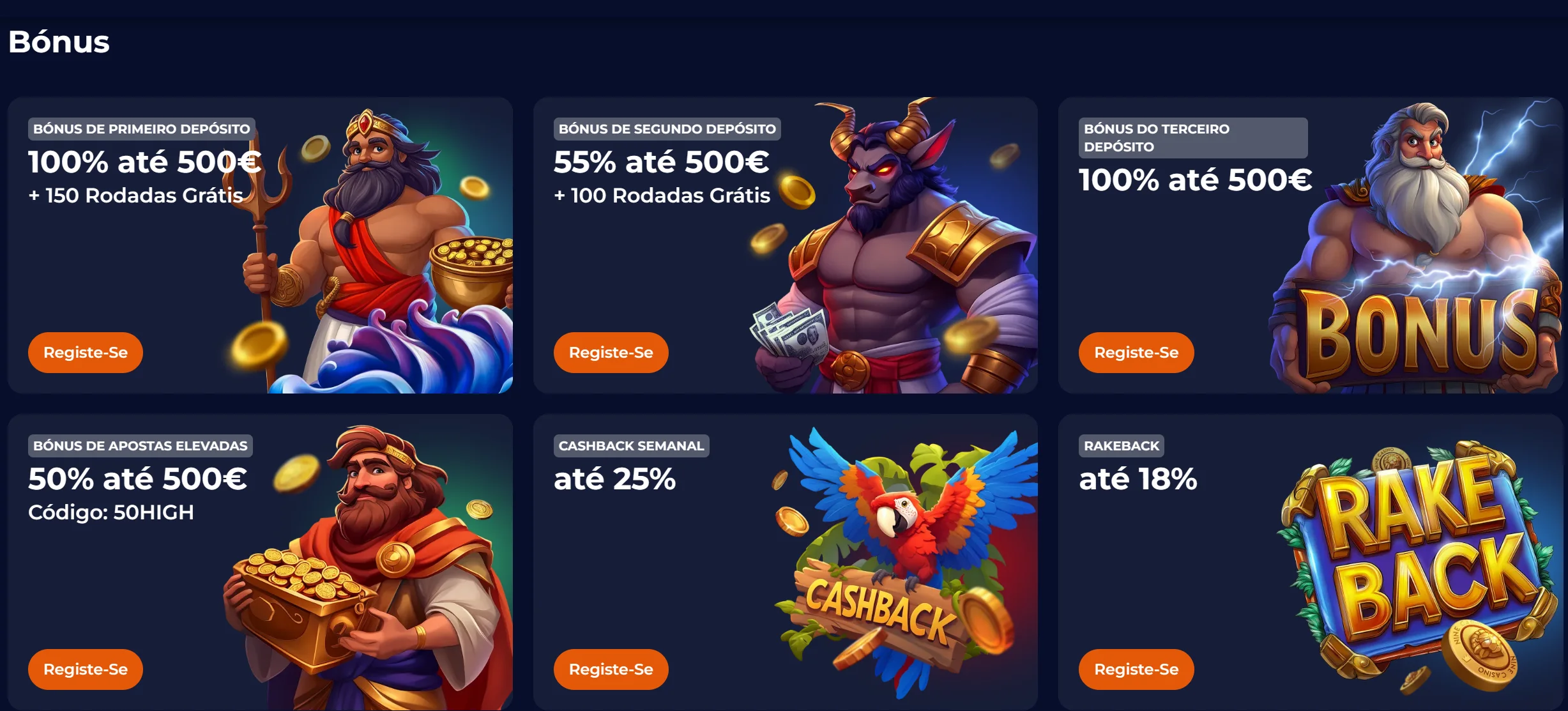 Prémios dos torneios de casino