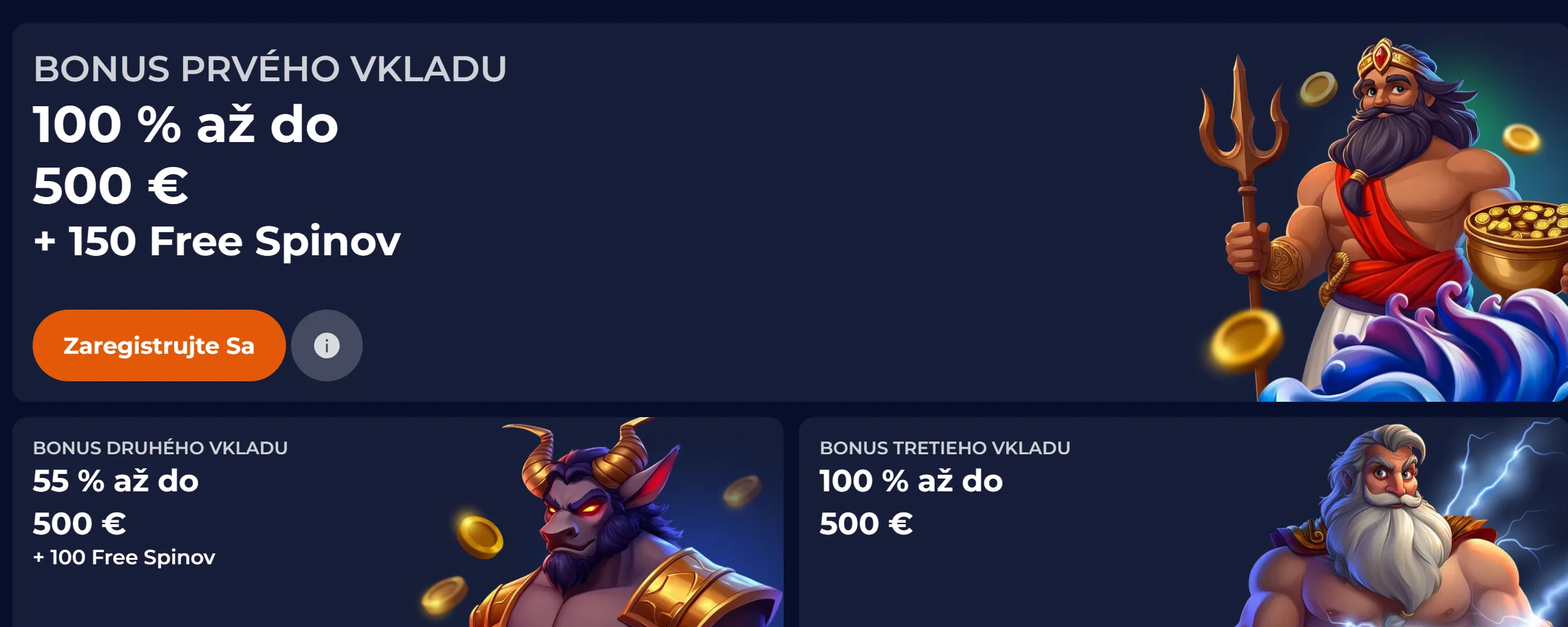 Uvítací bonus NineCasino s free spinmi