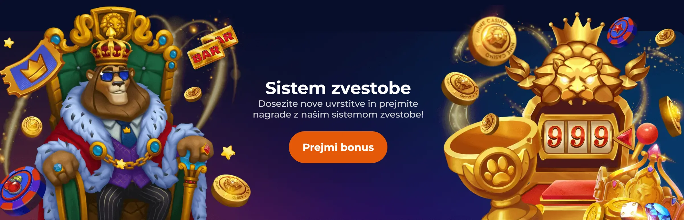 Promocije in vračilo denarja NineCasino